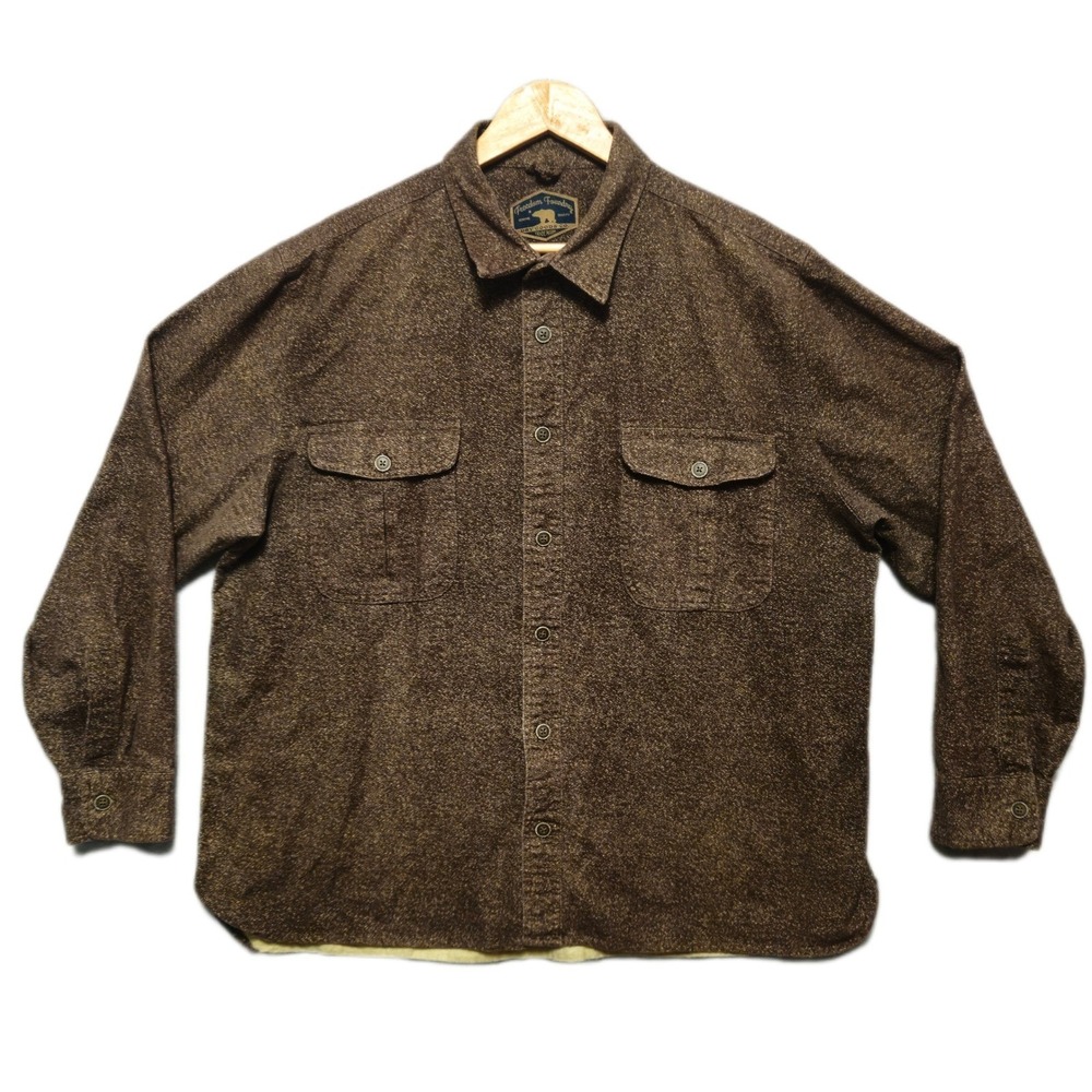 Freedom Foundry Mens XXL Brown Fleece Lined Heavyweight Flannel Shirt Jacket‎